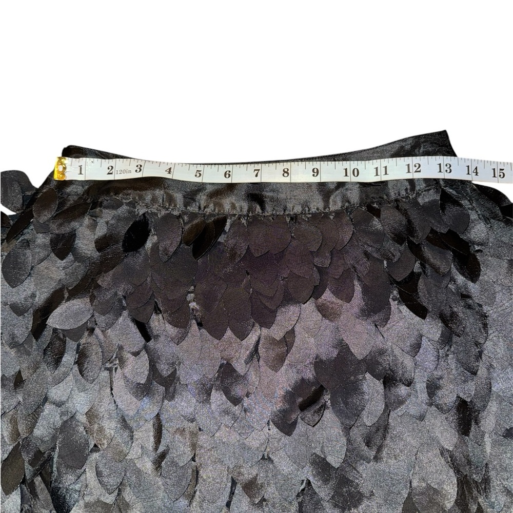 Kardashian Kollection Black Feathered Mini Skirt View 4